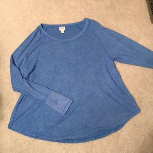 Periwinkle Blue Ribbed Top